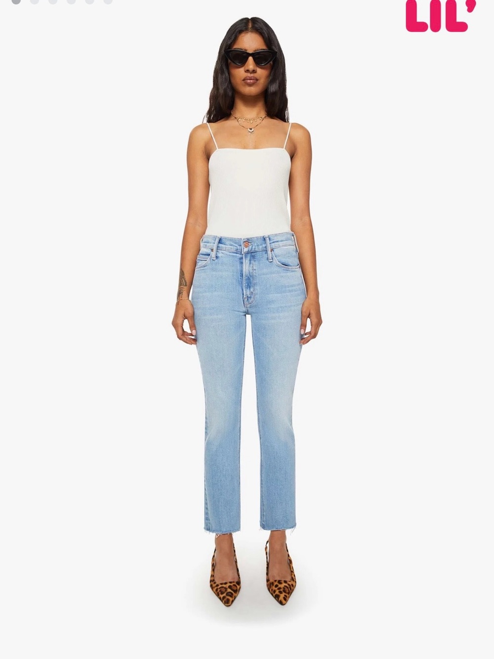 Lil Mother The Lil Mid Rise Dazzler Ankle Fray Size 26